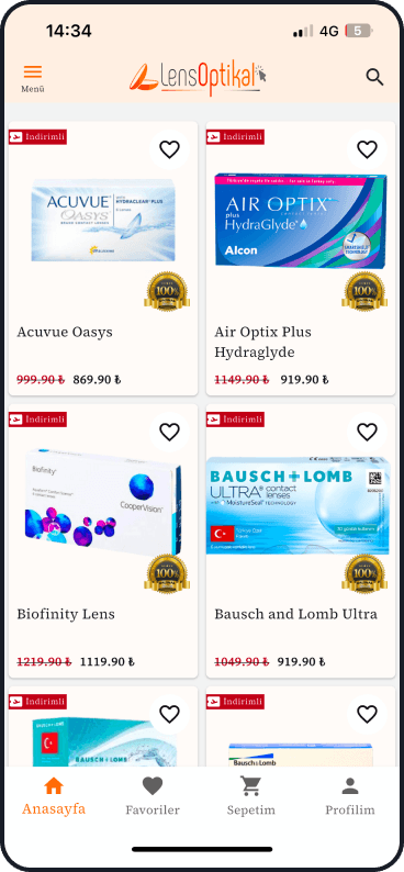 Lens Optikal Mobil Uygulama