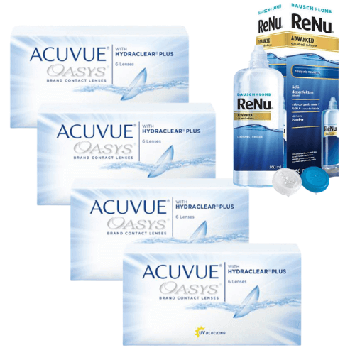 Acuvue Oasys 4 Kutu + 360 ml Renu Advanced 1 Acuvue Oasys 4 Kutu + 360 ml Renu Advanced