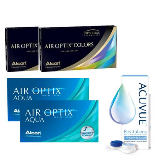 air optix aqua + air optix colors