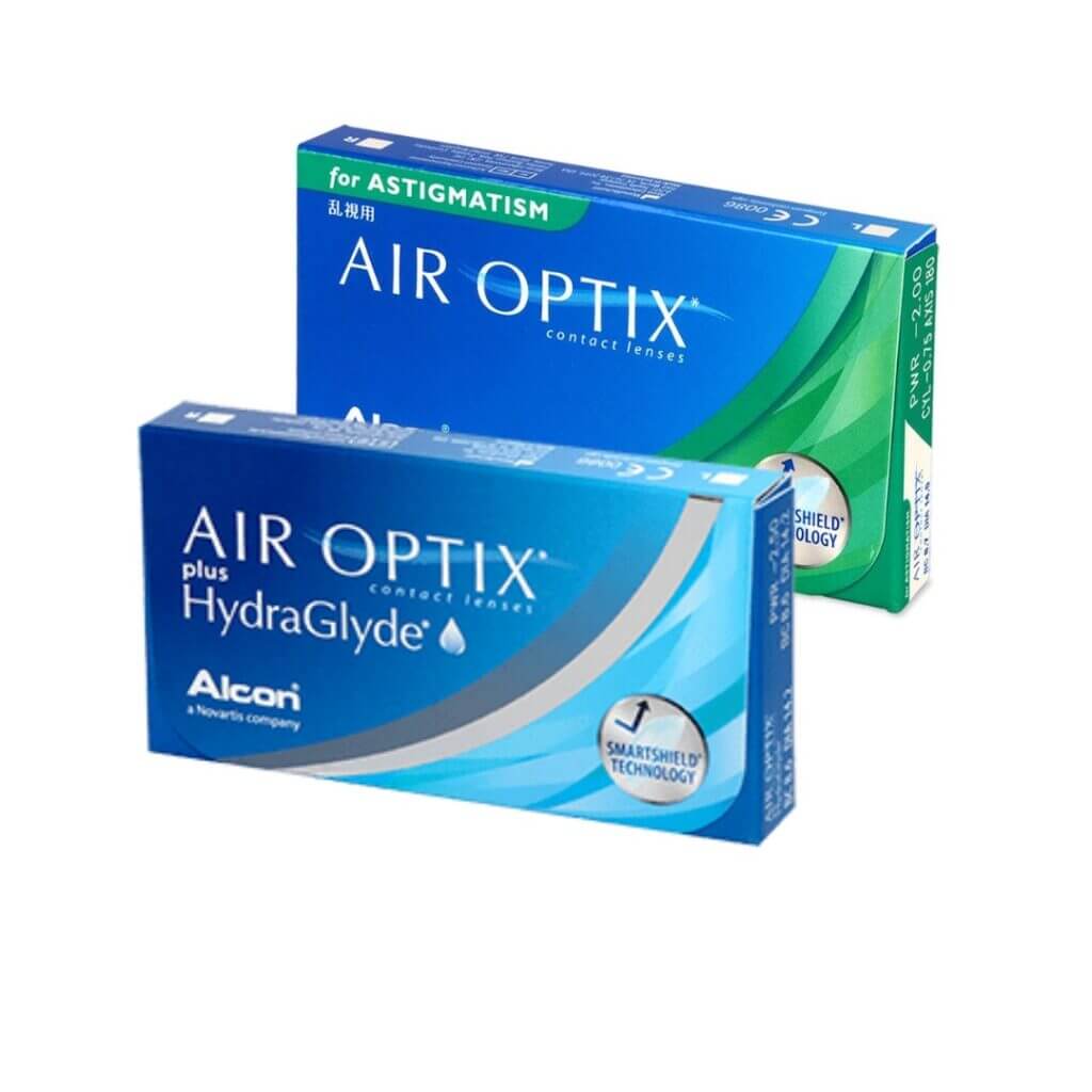 air optix plus hydraglyde + air optix for astigmatism
