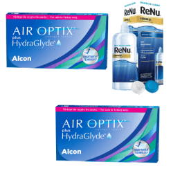 Air Optix Plus HydraGlyde 2 Kutu + 360 ml Renu Advanced
